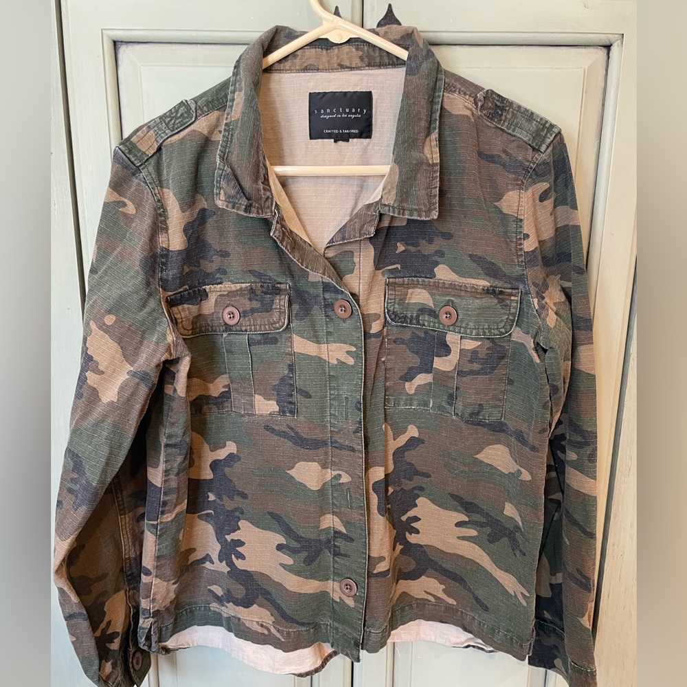 Sanctuary Los Angeles rip stop jacket shirt M